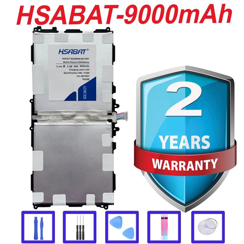 HSABAT 9000 мА/ч, Батарея для samsung GALAXY Note 10,1 вкладка Pro 10,1 P600 P601 P605 SM-P607 SM-T520 SM-T525 T8220E