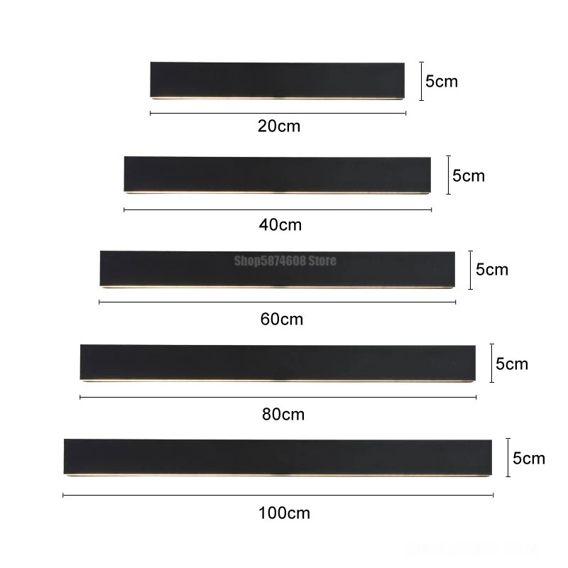 Современный светодиодный настенный светильник скандинавские длинные полосы