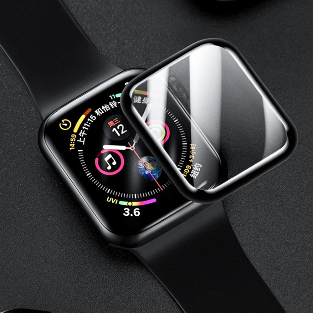 Гибкая Защитная пленка для экрана Apple Watch серии 5/4 44 мм 3D защита от царапин и