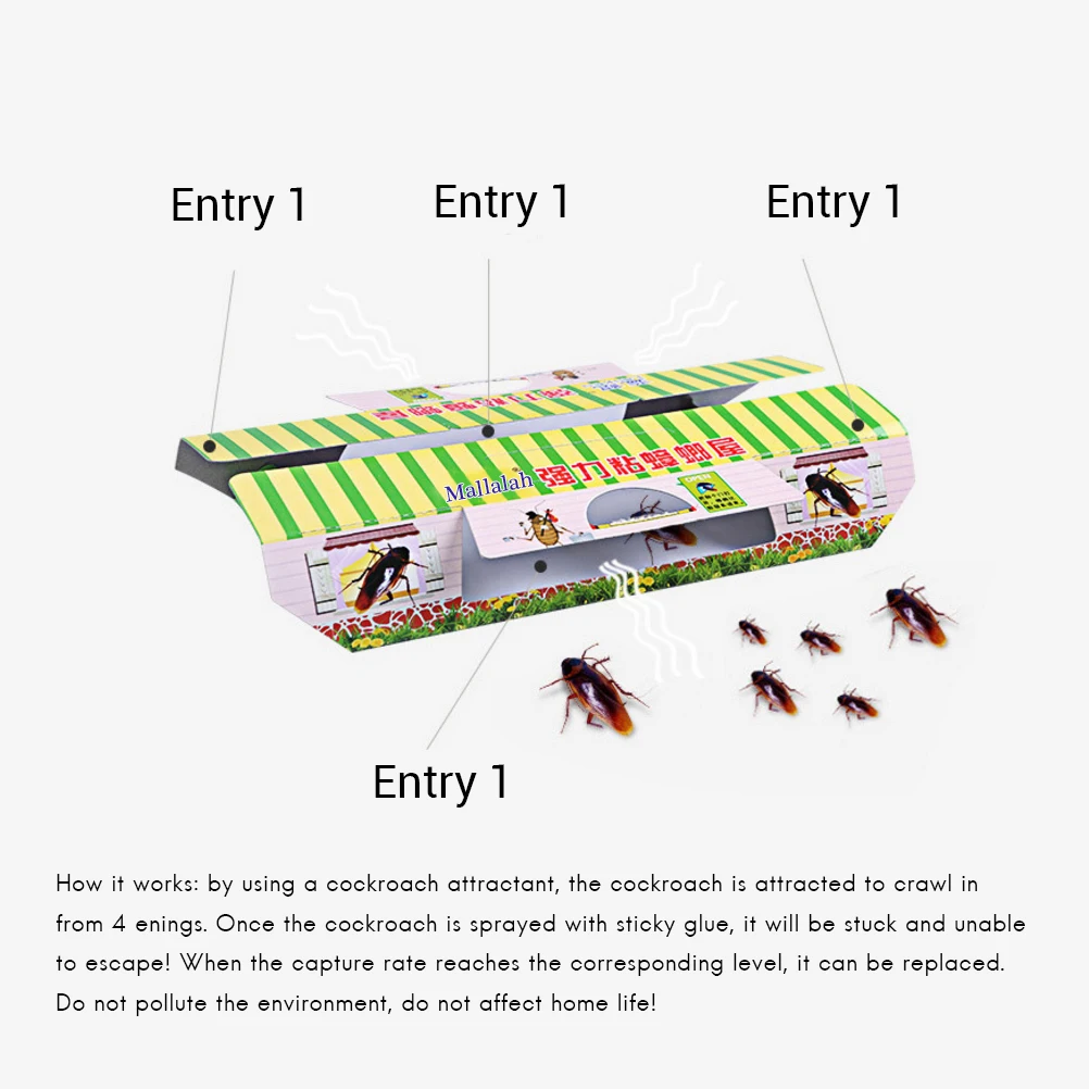 Ловушка для тараканов 10 шт. средство от насекомых уничтожения