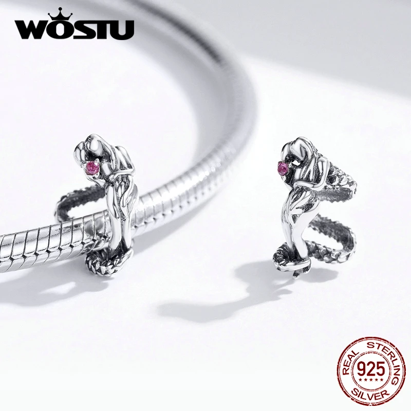 WOSTU Настоящее Стерлинговое Серебро 925 пробы Kielletty Hedelm бусы Eve &amp Adam амулеты