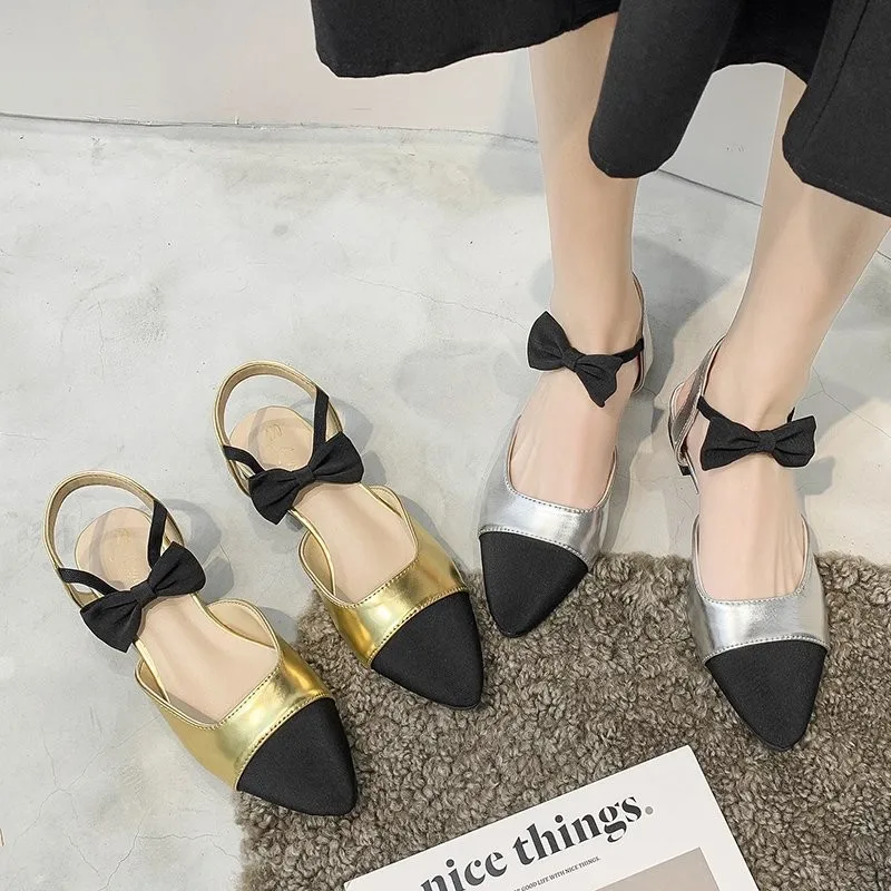

Clear Heels Fashion Womens Shoes 2021 Sandals Elastic Band All-Match Luxury New Bow Slip-on Comfort Pointed Girls Closed Multico
