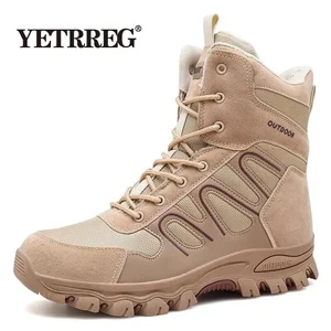 Новые зимние мужские военные ботинки высокое качество спецназ тактические ботинки для пустыни армейские ботильоны рабочие мужские ботинки походные ботинки