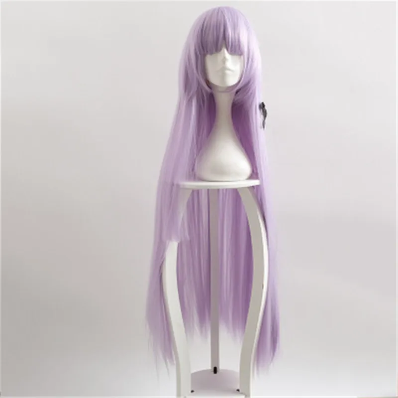 Парик для косплея Dangan Ronpa Kyouko Kirigiri Purple вязаная коса конский хвост длина 100 см