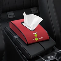 1 pc car tissue box holder armrest box backrest storage bag desk tissue box for tesla model x model s model 3 tesla accessories