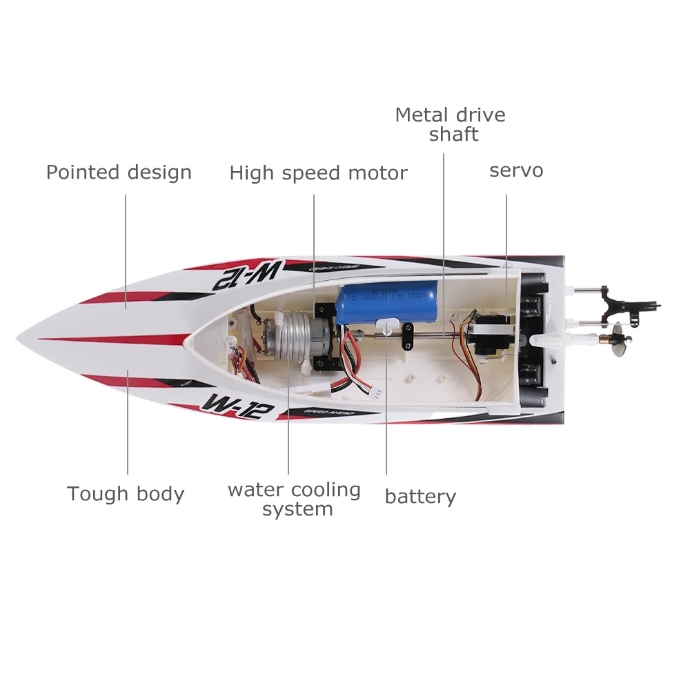 WLtoys WL912 A радиоуправляемая лодка 2 4G 35 км/ч высокоскоростная с защитой размера