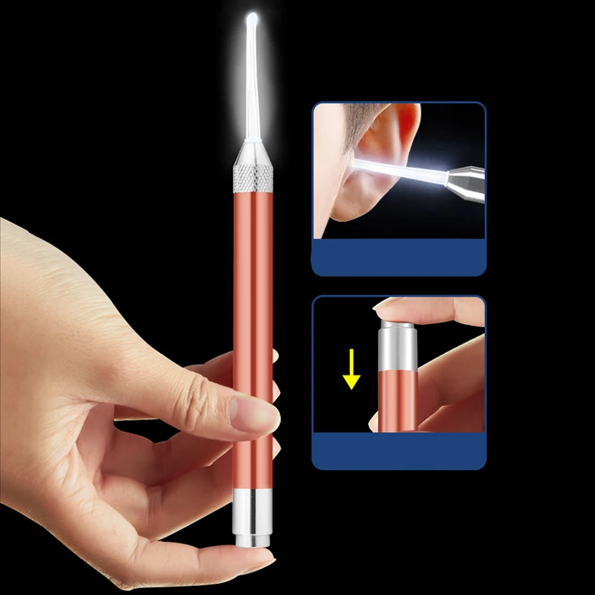 

2PCS LED Light Earpick Clean Wax Remover Cleaner Picker Ear Pick Curette Tools