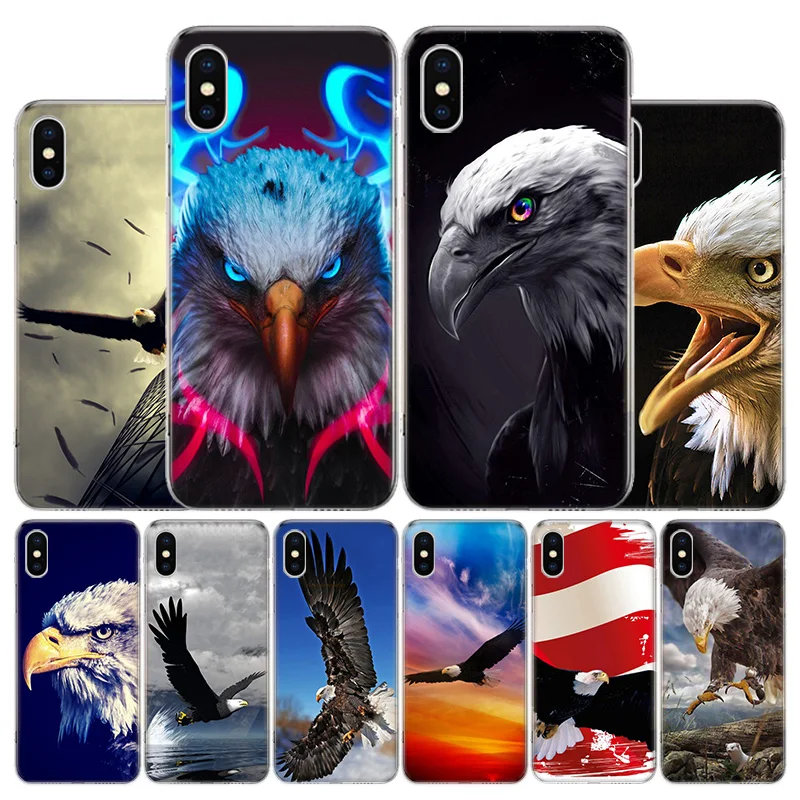 

King of Birds Eagle Hawk Cover Phone Case For Apple iPhone 11 12 13 Pro XR X XS Max 7 8 6 6S Plus + Mini 5S SE Print Shell Coque