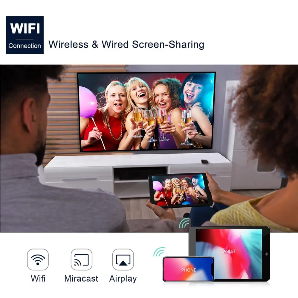 VANKYO гамбургер A101MQ Pico Projector беспроводной мини проектор с поддержкой USB для iPhone