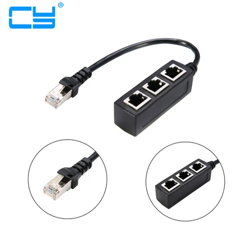 

RJ45 Cat7e Splitter Cable Extension Line One Three Network Transfer Connection cable One Three Bus CAT7 Network Connection cable