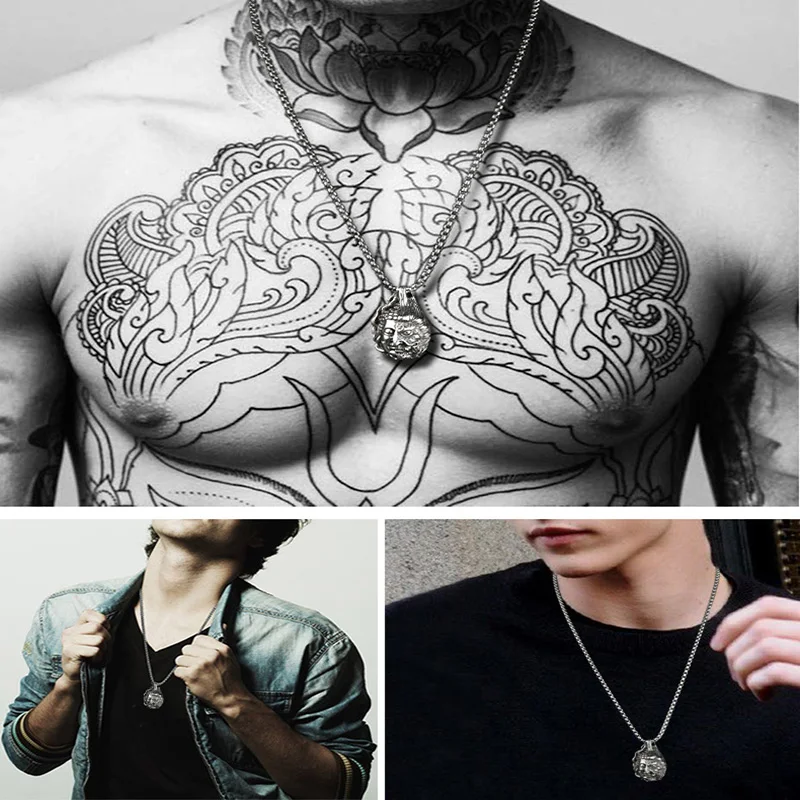 Новинка 2020 готическое ожерелье с черепом мужское креативное колье в виде Будды