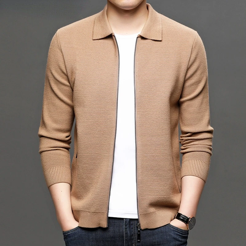 

Wool Cardigans Pocket Brand Cardigan Men Fashion Streetwear Sweater Coat Men Autumn Winter New Arrival Thick Warm