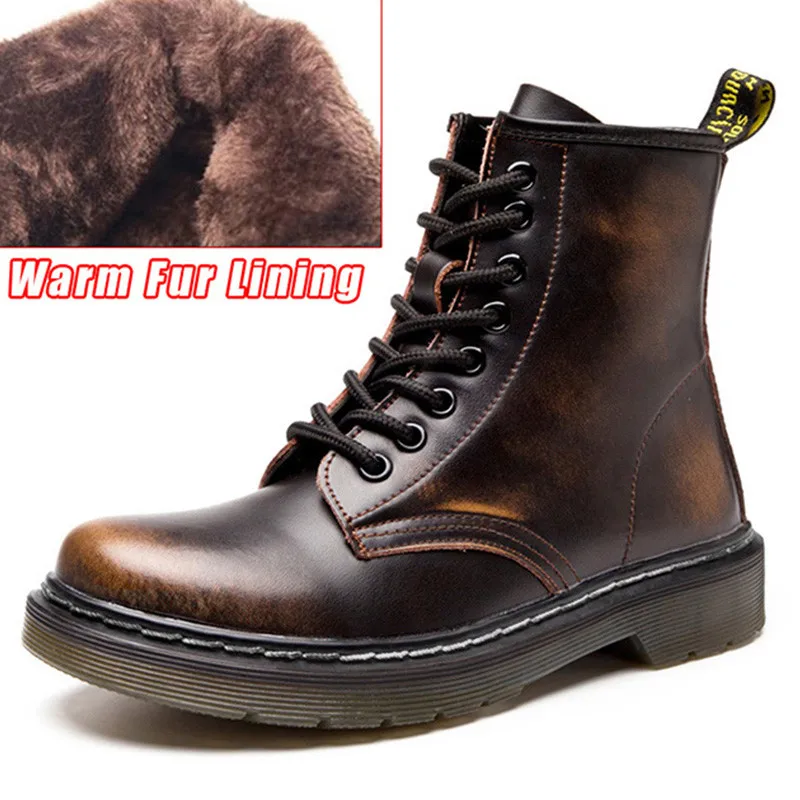Brown Fur LAKESHI/женские ботинки из натуральной кожи; популярные ботильоны; женская обувь; сезон осень-зима; Женские ботинки в байкерском стиле; женские ботильоны - Цвет: Brown Fur