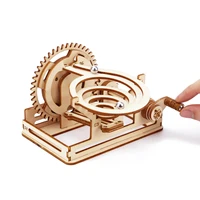 wooden marble run 3d puzzle educational toy mechanical kit maze ball building coaster game for children teen birthday gifts