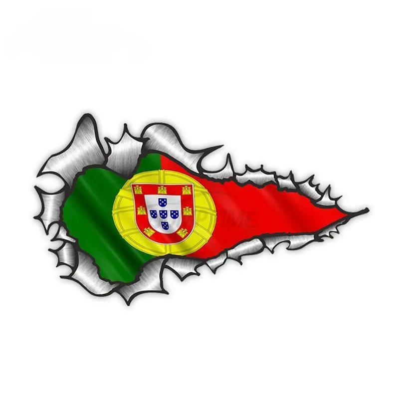 

13cmx13cm Funny Portugal map flag Car Sticker Motorcycle Bumper Trunk Laptop Window Decals Vinyl Car Styling Decoration