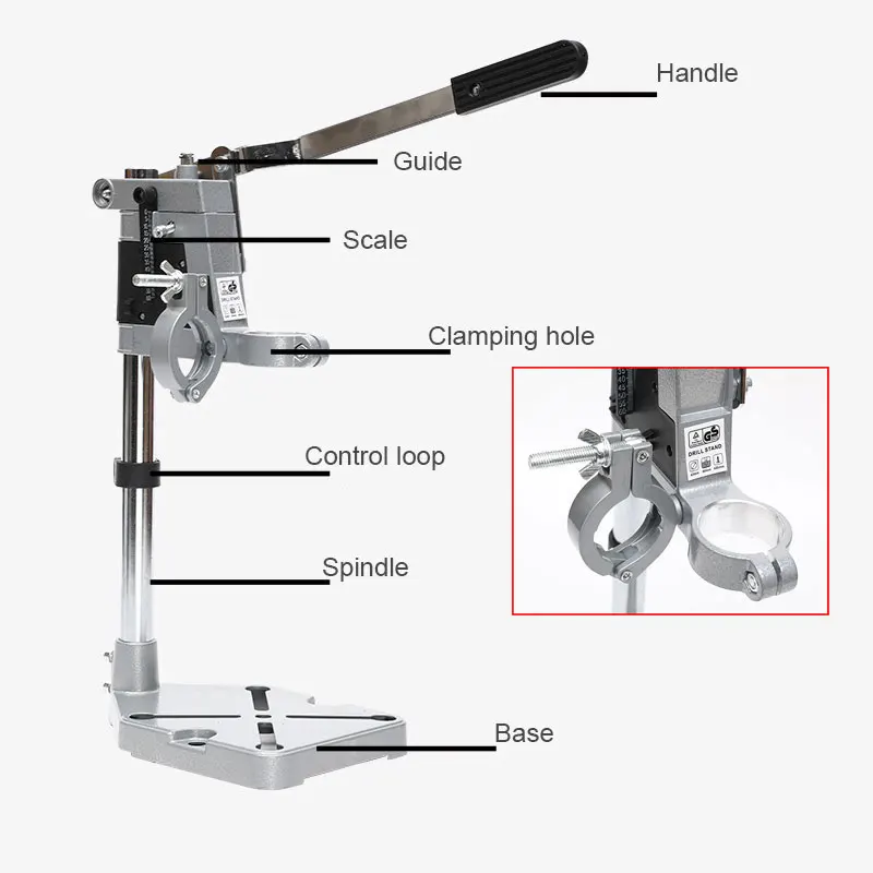 Подставка с двумя головками и зажимом держатель для электродрели кронштейн