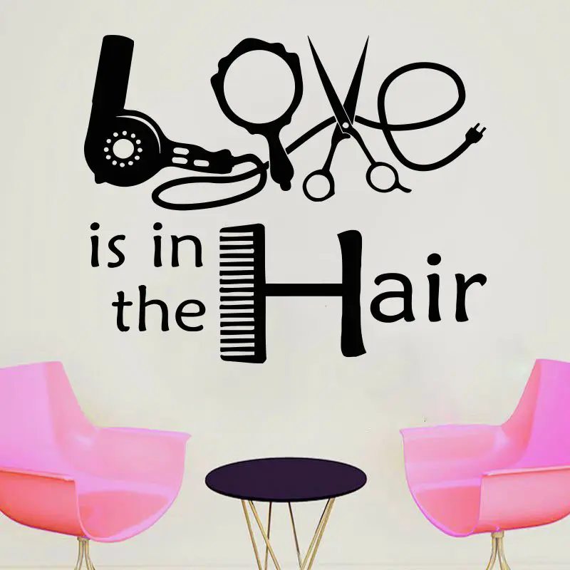 Наклейка на стену для парикмахерского салона стильный дизайн наклейка виниловые