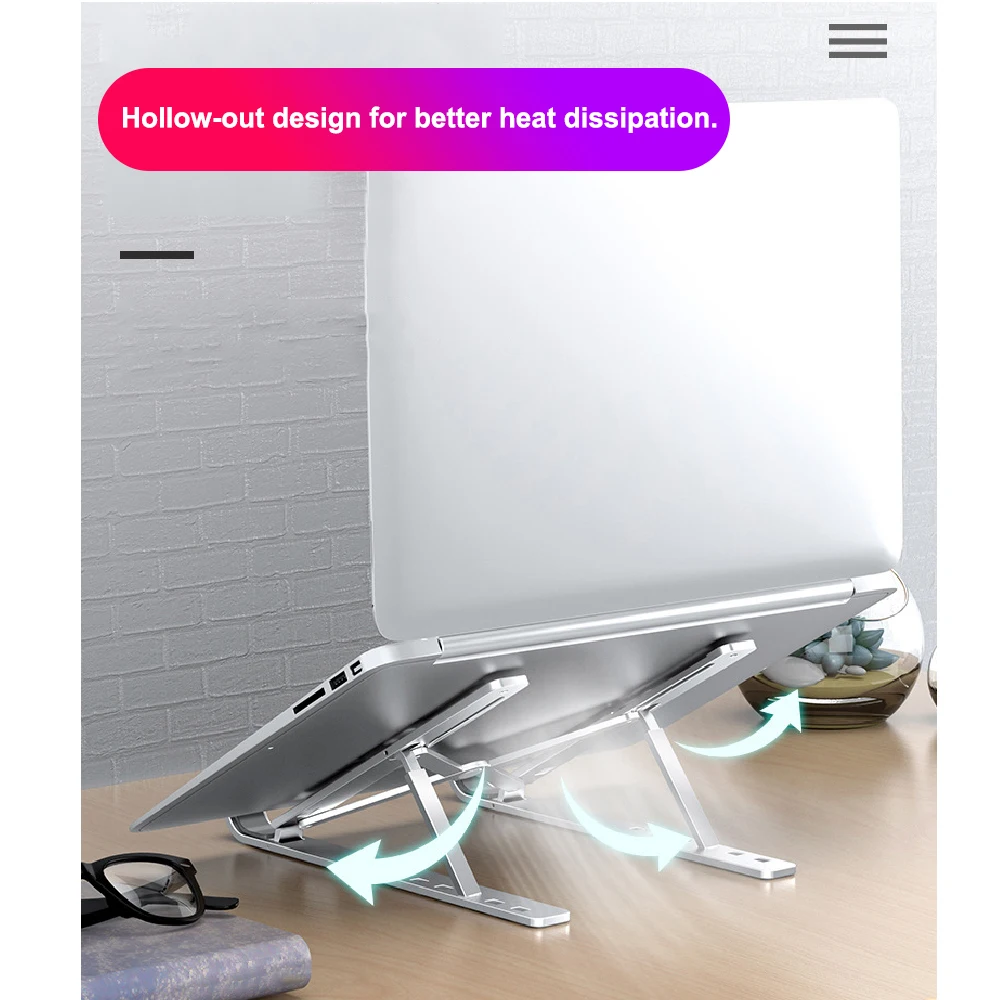 Портативный подставка для ноутбука 6-ступенчатая регулировка высоты компьютер