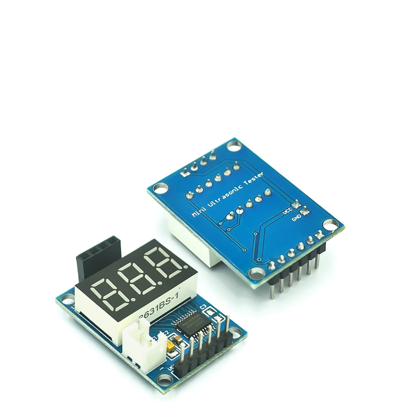Ultrasonic ranging module HCSR04 test board serial port output digital tube display rangefinder | Integrated Circuits