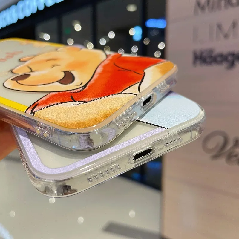 Мягкий ТПУ чехол с рисунками из мультфильмов Винни-Пух для IPhone 11 12 13 Pro Max 7 8 Plus SE X XS