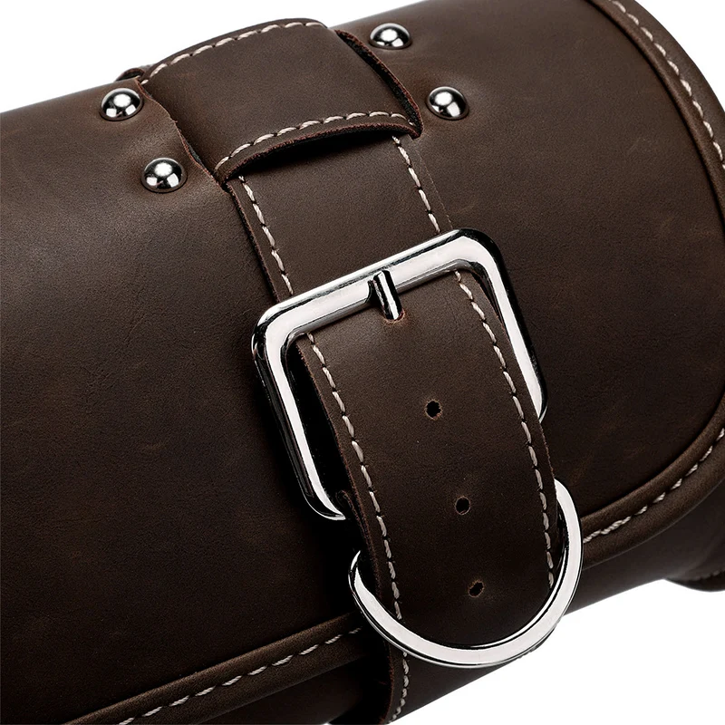 Коричневые черные мотоциклетные седельные сумки из искусственной кожи