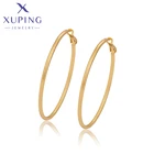 От бижутерии Xuping Новое поступление простые большие кольца золото Цвет позолоченный Элегантный Новый стиль подарки для девочек женские серьги