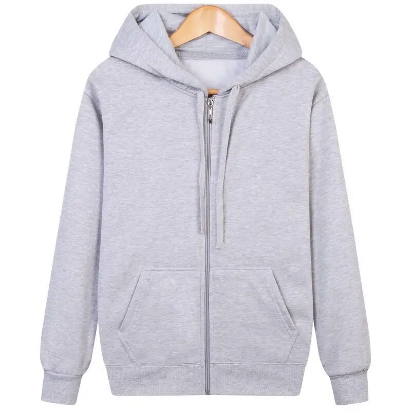 

Autumn and winter Plush sports hoodie loose men's zipper cardigan large coat