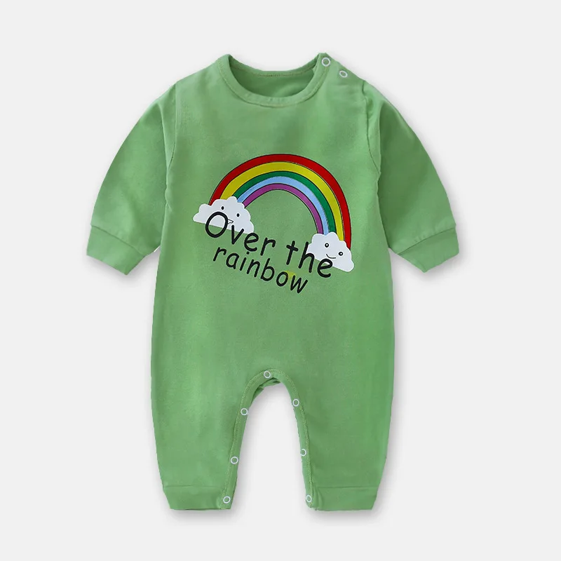 Детский хлопковый комбинезон с длинным рукавом на возраст 0-24 месяца | Детская