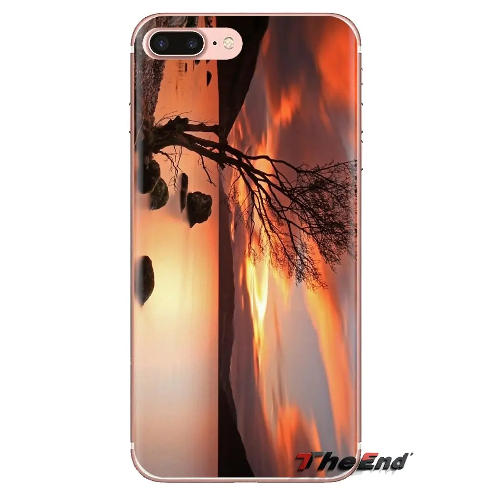 TPU Covers For Huawei G7 G8 P7 P8 P9 Lite Honor 4C 5X 5C 6X Mate 7 8 9 Y3 Y5 Y6 II 2 Pro 2017 Mountain Lake Sunset Landscape Art |