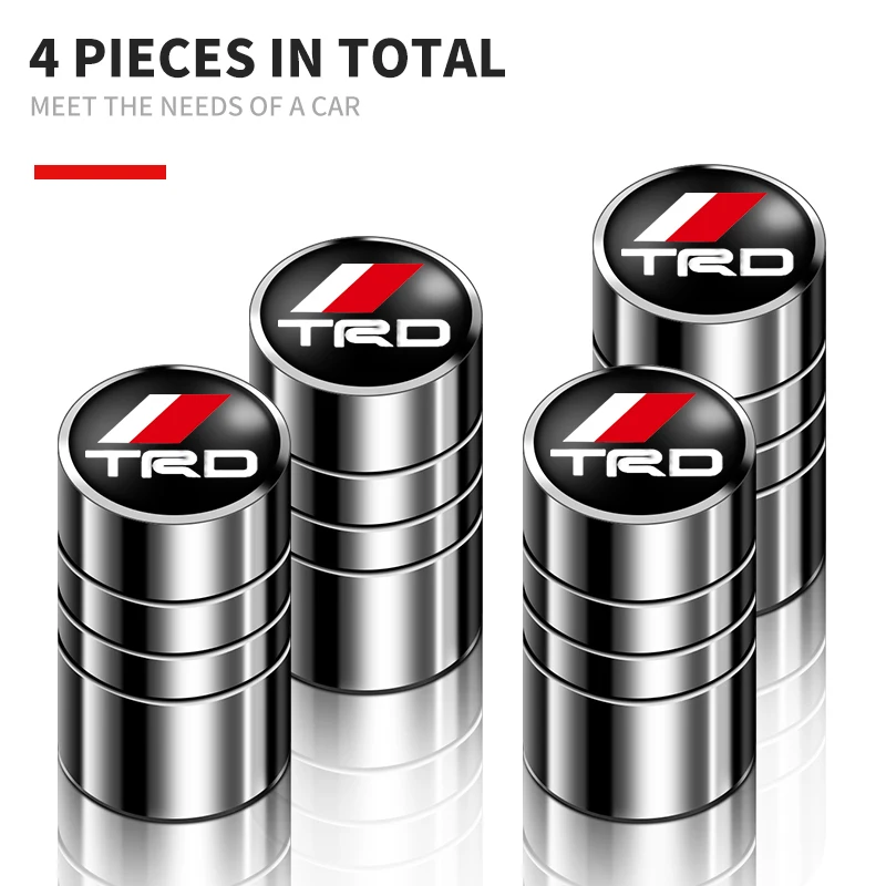 4 шт. колпачки для воздушных клапанов автомобильных колес Toyota TRD Avensis Auris Hilux Corolla