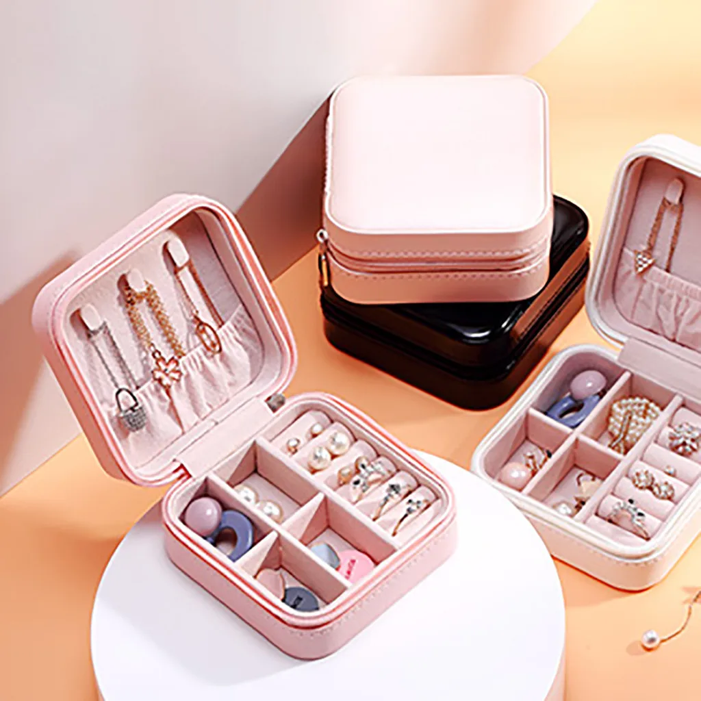 Органайзер для ювелирных изделий витрина чехол коробки переносные серьги кольцо
