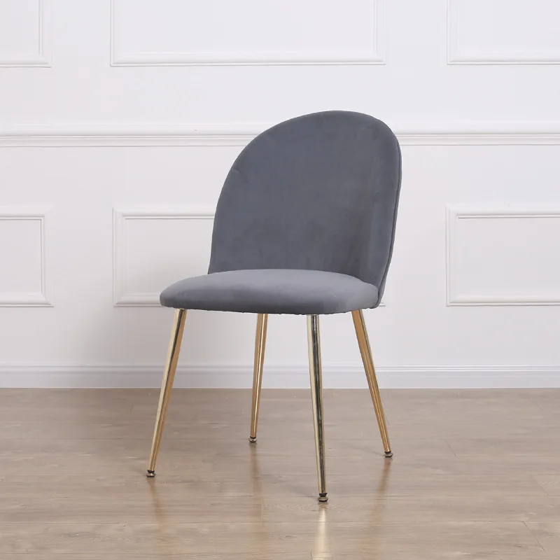 Бархатный обеденный стул среднего века современные акцентные стулья для отдыха