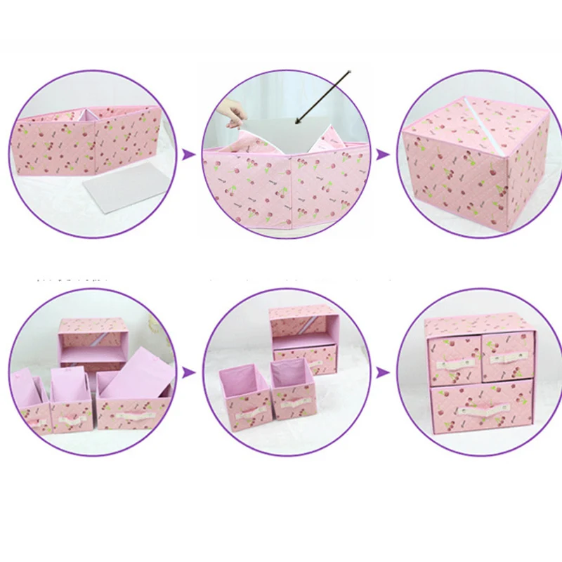 С выдвижными ящиками Тип ящик для хранения нижнего белья Коробки бюстгальтер