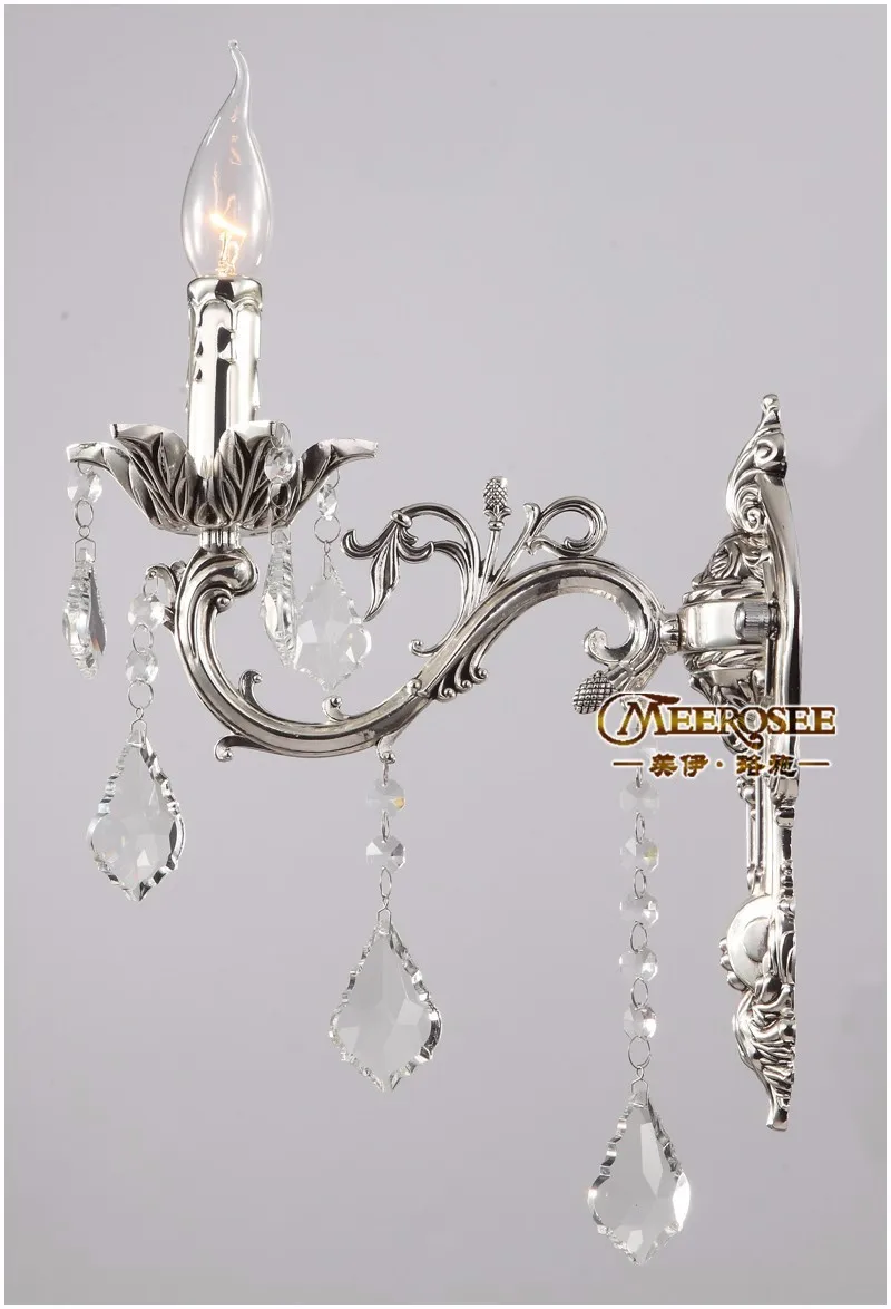 100% гарантия 3 светильника Хрустальный настенный светильник латунь цвет