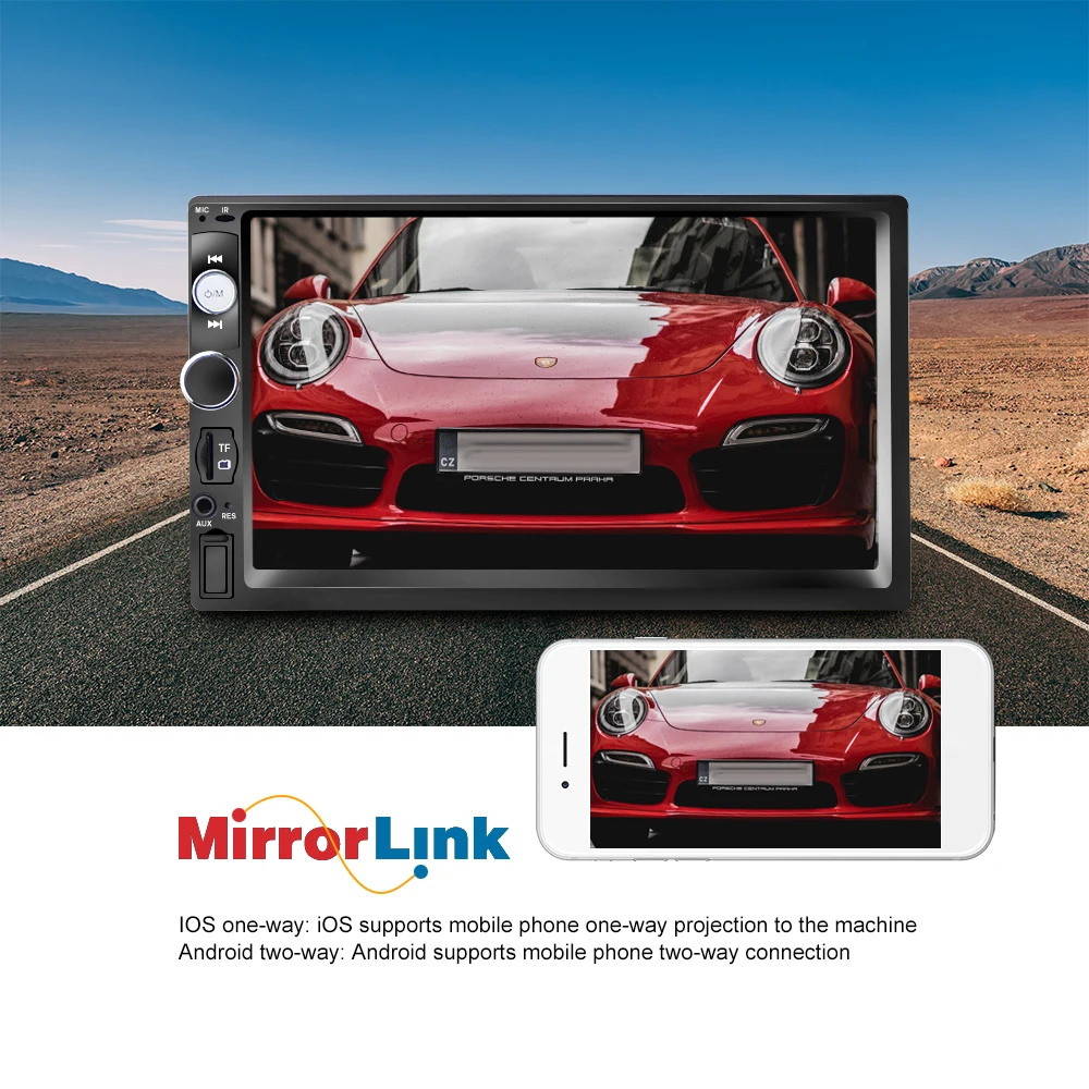 $56.99 Podofo Autoradio 24V Car Stereo Receiver 2 Din Radio Cassette Recorder Coche Con Pantalla Mirrorlink Audio Player Truck Bus Van