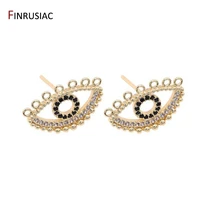 fashion women evil eye earrings for women 2022 new designer gold plated zircon turkish eye post earrings jewellery