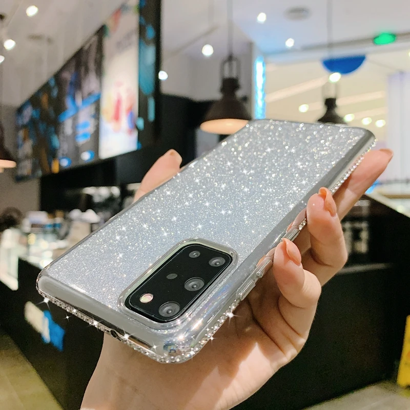 С сияющими блестками чехол для Samsung Галактики A11 A21S A31 A41 A51 A71 A12 A42 A02 A32 A52 A72 5G M11 M21 M30S