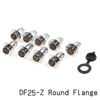 1set df25 gx25 flange female plugmale socket electric aviation connectors wire connector with cover m25 23456781012 pin