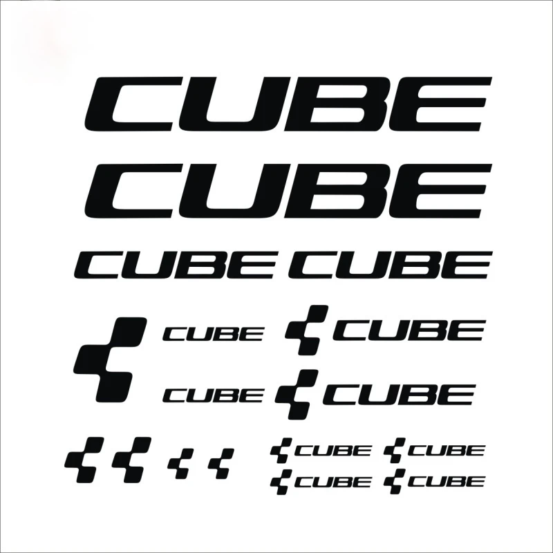 

CUBE Bicycle Frame Stickers Cycling DIY Decoration Racing Cycling Reflective Decals Kits Art Decor Car Stickers Vinyls,24*17CM