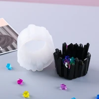 crystal epoxy storage box resin mold diy crafts ornament making tool candle holder silicone mould