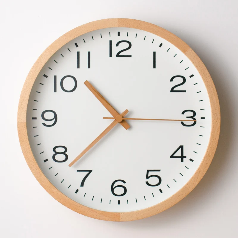 

Wood Wall Clock Modern Design Living Room Kitchen Wall Watches Silent Bedroom Horloge Home Decoration Accessories Modern BB50wc