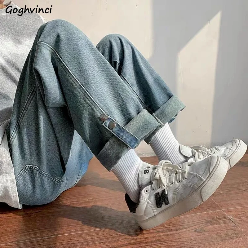 

Jeans Women Autumn Korean Style Large Size Denim Students Loose Wide Leg Casual Daily Streetwear Ins Fashion All-match Vintage