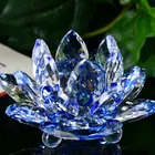 Лотос кристалл стеклянная фигура пресс-папье украшение фэн-шуй коллекция декора