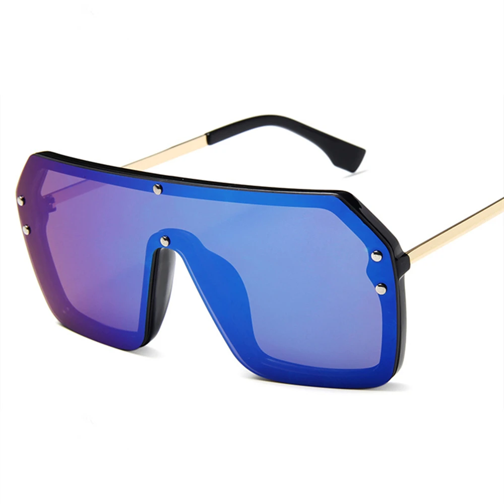 Новинка женские солнцезащитные очки с большой оправой Ретро стиль металлические