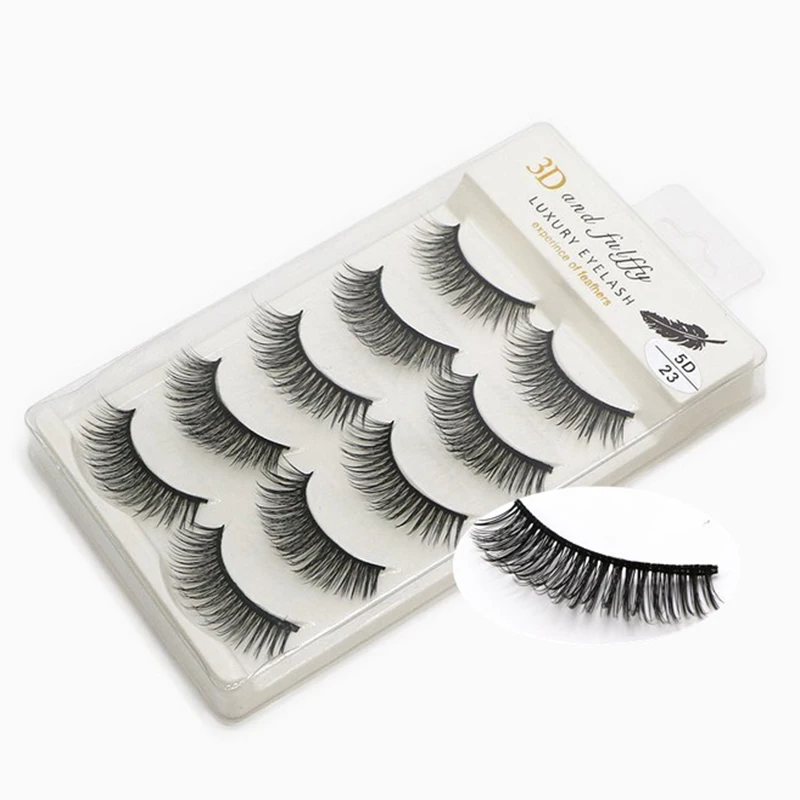 Новинка 5 пар 3D ручная работа искусственные ресницы натуральные длинные для