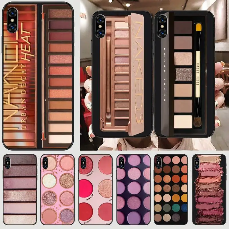 

Makeup Eyeshadow Palette Phone Case For Black-Iphone 5 5s se 6 6s 7 8 11 12 X Xs Xr Pro Plus Max Mini Cover