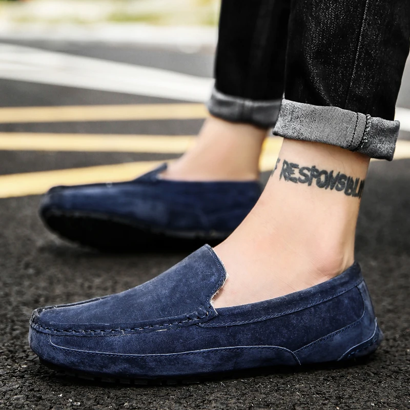CIMIM Brand Business Casual Men Driving Shoes Fashion Flat Genuine Leather Office Luxury Winter Fur Loafers | Обувь