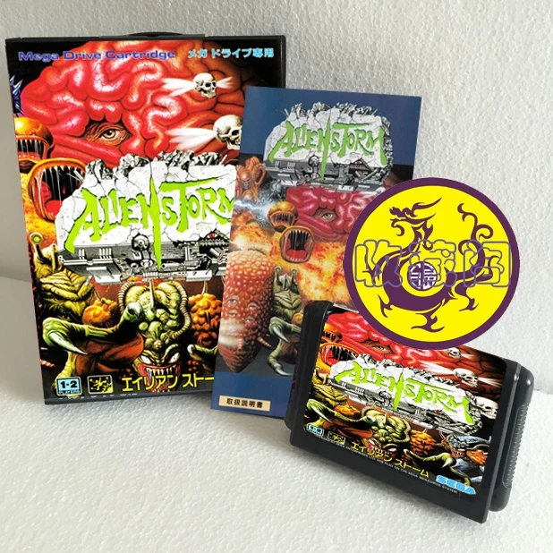 

Игровая карта Alien Storm, 16 бит, с коробкой и руководством, для Sega, Mega Drive, для Genesis