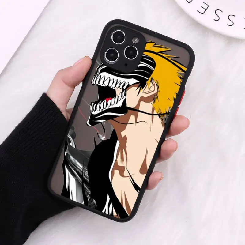 

Japanese Anime Bleach Phone Case Matte Transparent For iPhone 12 Mini 11 Pro XR XS Max 7 8 Plus