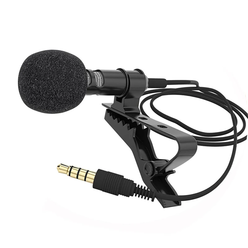 

Mini Microphone Clip-on Lapel Mini Lavalier Mic Microphone 3.5mm For Mobile Phone PC Recording Laptop Notebook PC DVD Radio
